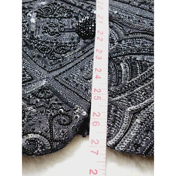 Vintage DeWilde Koos New York Sequin & Seed Bead Jacket Women's Size 14 - Picture 7 of 12